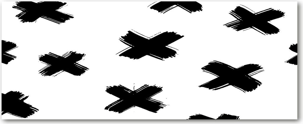 Tulup Leinwandbild - 125x50 cm - Wandkunst - Drucke auf Leinwand - Leinwanddruck - Sonstige - Schwarzweiß - Schwarzweiße Flecken