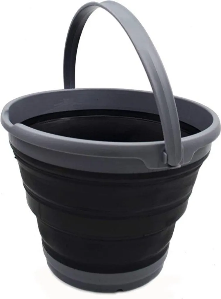 Seau de pêche compact 10L en plastique résistant avec anse ergonomique