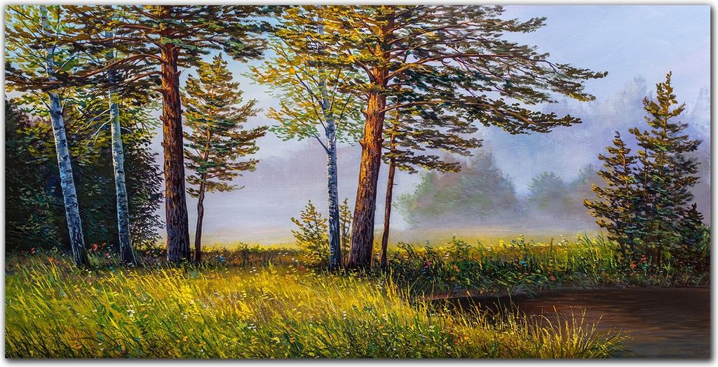 Coloray Bild aus Acryl 140 cm x 70 cm - Wanddekoration Wohnzimmer Bild auf Acrylglas Gehärtetes Acryl Dekoration Küche - Blumen Las Gras