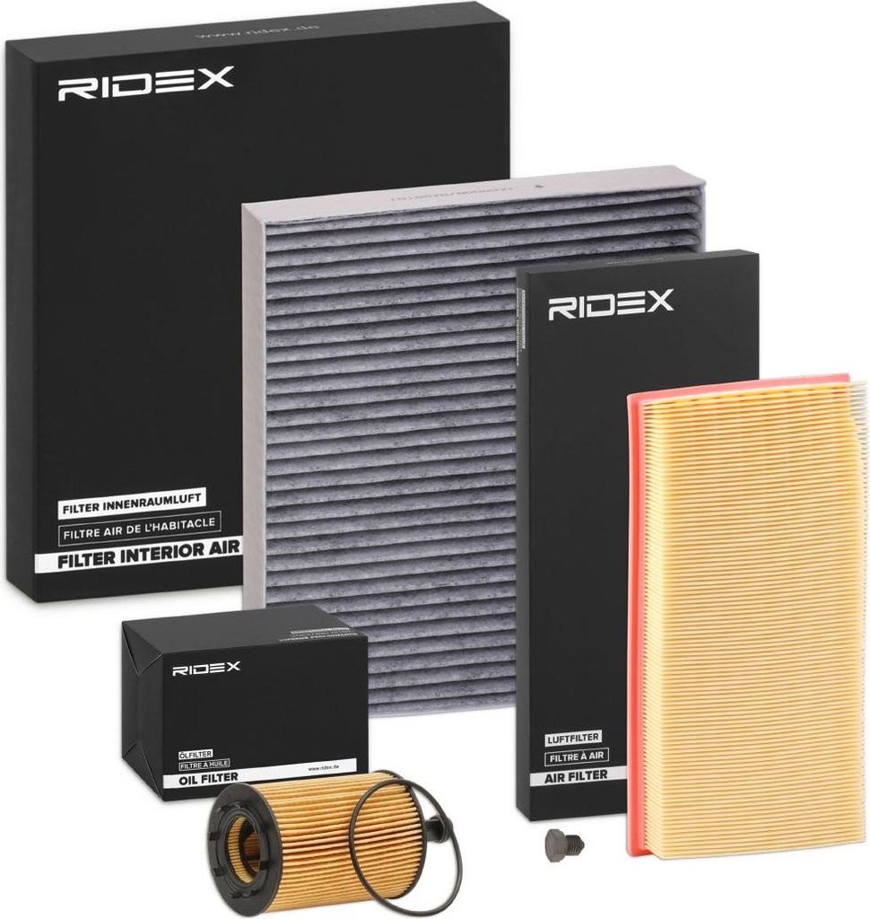 RIDEX Filterset Inspektionspaket Filtersatz für VW POLO (9N) für SEAT Ibiza III Schrägheck (6L)