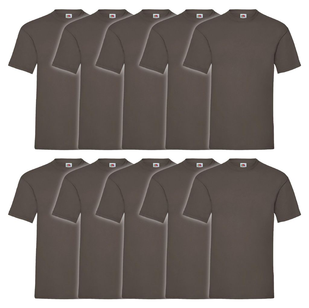 10er Pack Fruit of the Loom Valueweight T-Shirt Farbe: Produktbild 