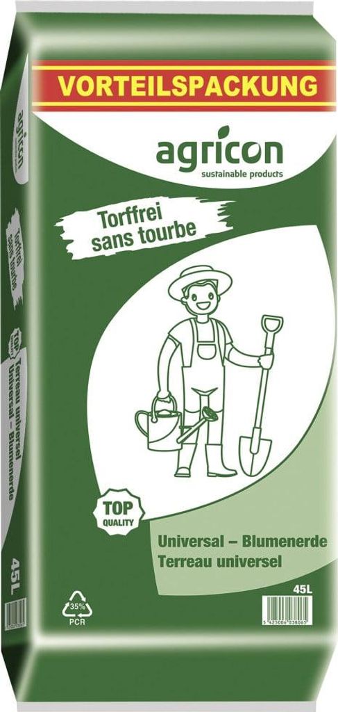 Agricon Universal Blumenerde torffrei 45 l Produktbild 