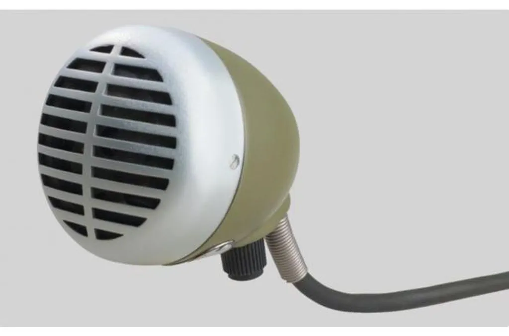 Microphone pour Harmonica Blues Shure 520DX Haute Impédance Vert Chrome
