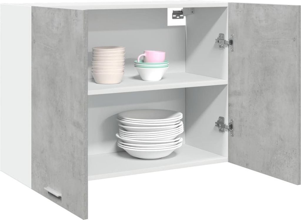 vidaXL Hängeschrank Betongrau 80x31x60 cm Holzwerkstoff Produktbild 8