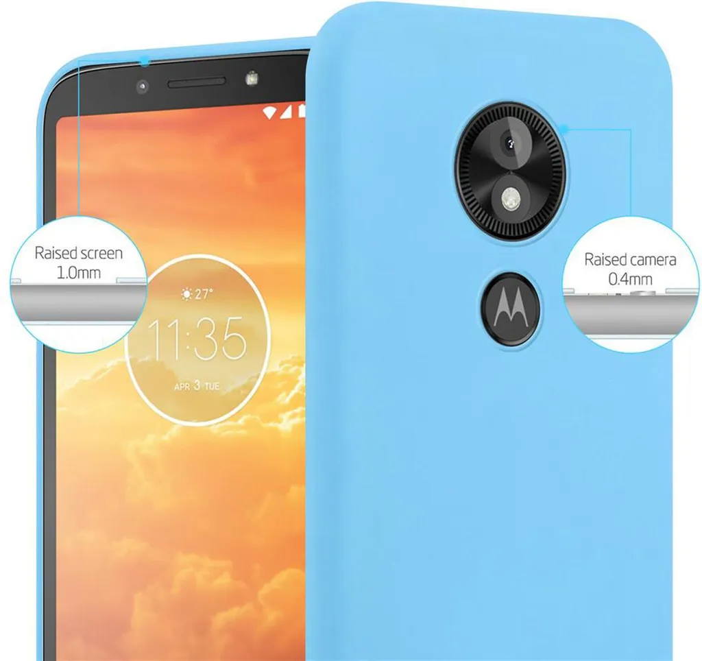 Cadorabo Custodia per Motorola MOTO E5 PLAY Custodia protettiva in blu Custodia per cellulare Custodia in silicone TPU Cover - 2