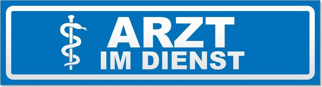 Arzt im Dienst Motiv 1 invertiert Magnetschild Schild magnetisch