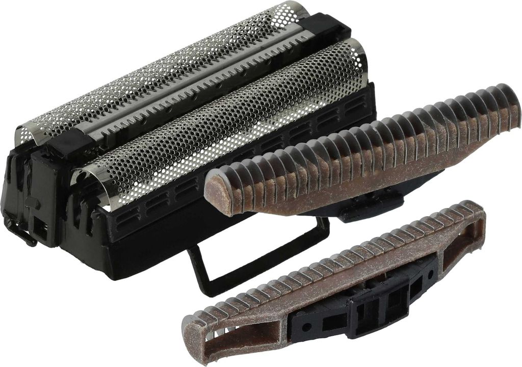 vhbw 2x Klingenblock, 1x Doppelscherfolie mit Rahmen kompatibel mit Grundig FX 6595, 6798, 6395 Rasierer - Kombipack Schwarz Silber