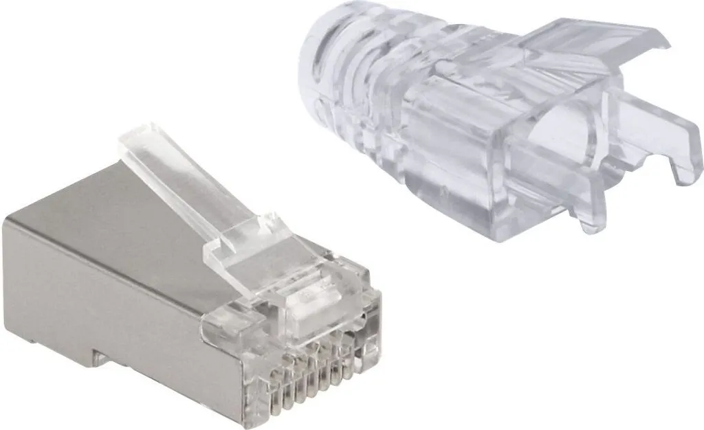 Stock 50pz Delock RJ45 CAT 6 FTP - Connettori Metallo Professionali