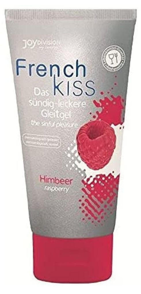 JOYDIVISION French Kiss Gleitgel Himbeere 75 ml – Wasserbasiertes Gleitgel mit Geschmack – Für Oral geeignet – Kompatibel mit Kondomen & Toy