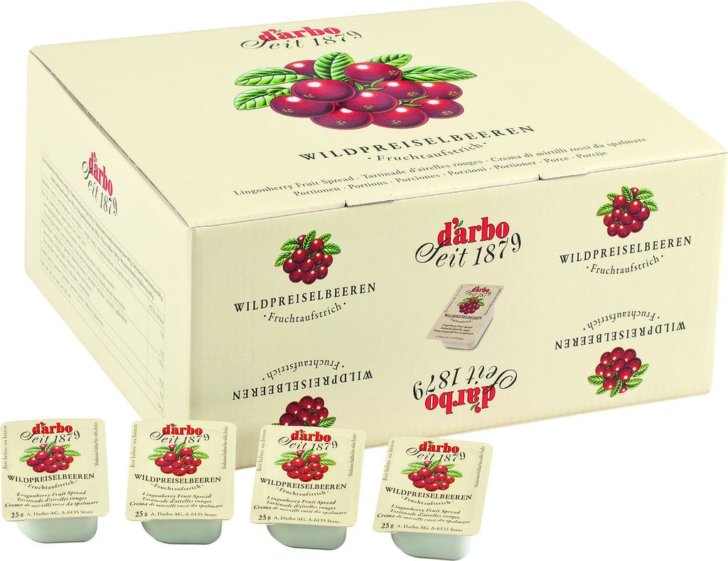 Food-United PREISELBEEREN-KOMPOTT Miniglas 40x 38g von Produktbild 