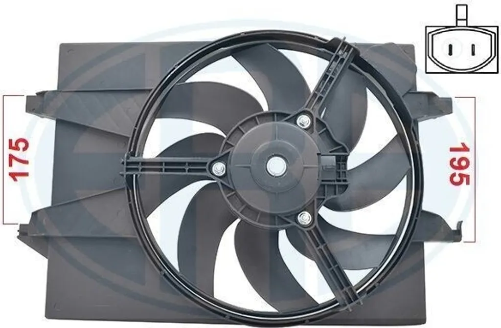 Ventilateur de moteur thermique pour Ford Fusion et Fiesta 5 - Modèle 12V