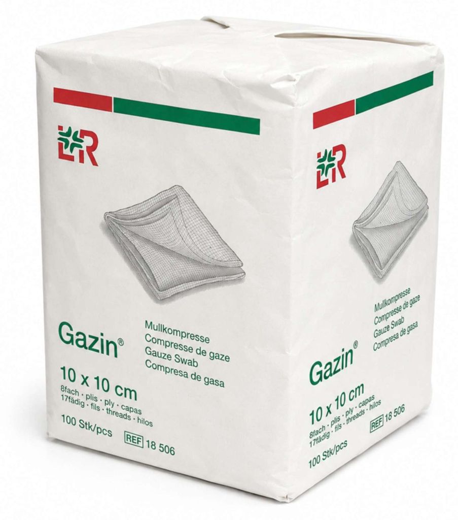 GAZIN Mullkomp.10x10 cm unsteril 8fach Op Produktbild 