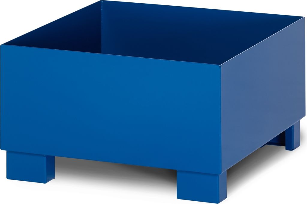 RR Industrietechnik Auffangwanne aus Stahl für 1x 200 Liter Fass ohne Gitterrost RAL 5010 enzianblau