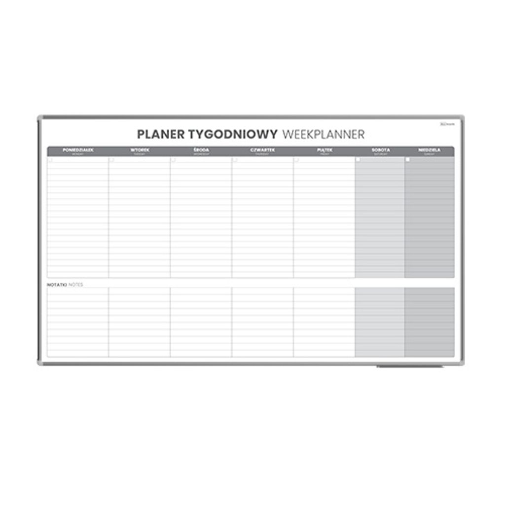 Planer TYGODNIOWY suchościeralny magnetyczny 90x60 cm Zdjęcie produktu 