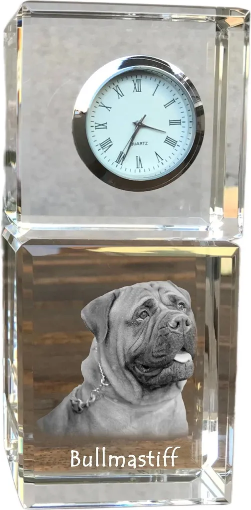 Orologio Cristallo Bullmastiff Personalizzato | Art-Dog Lusso Made in EU