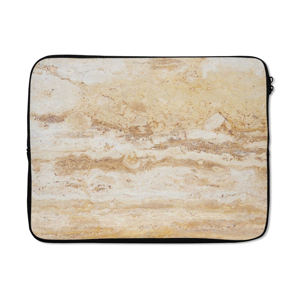 MuchoWow Laptop Hülle 15 Zoll Marmor - Sand - Textur Laptoptasche - Laptoptasche - Sleeve - Rundum-Schutz