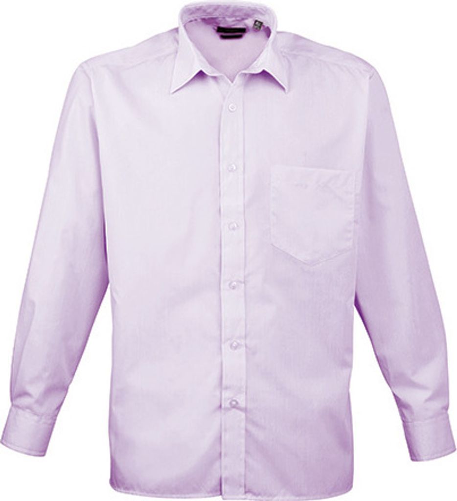 Premier Workwear Herren Popeline Hemd langarm PR200 lilac 41 (16)
