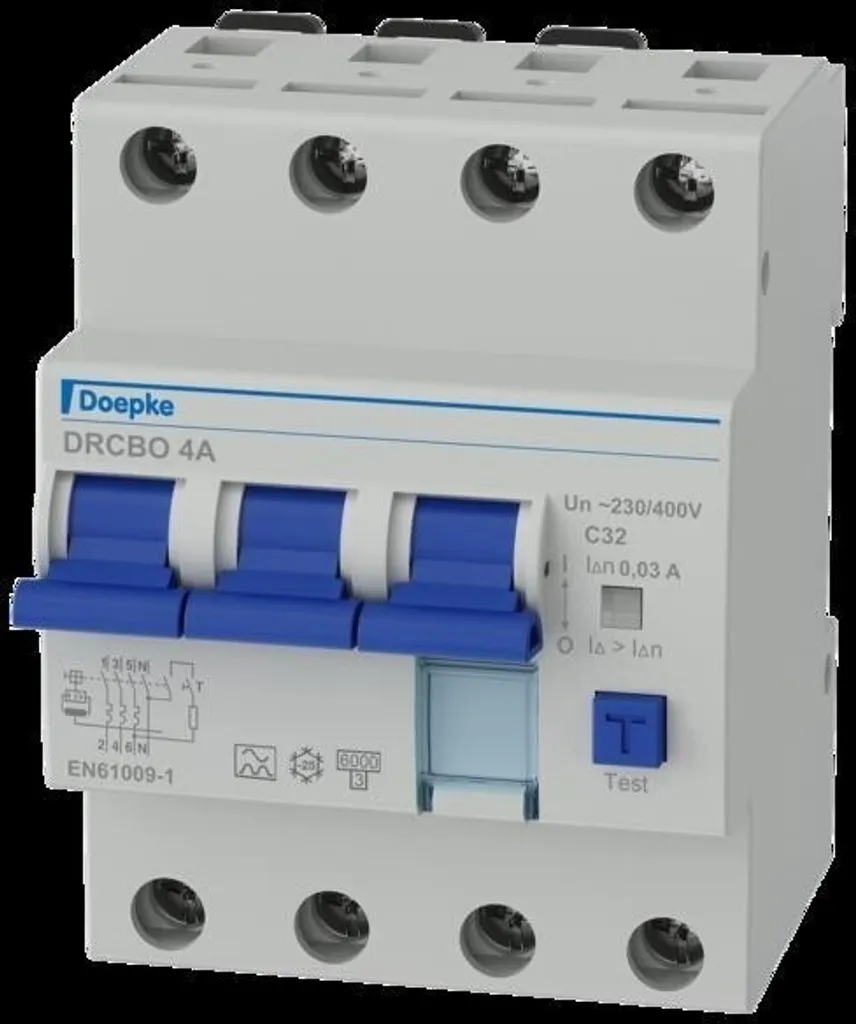 Disjoncteur FI/LS DRCBO 4 3N C32 30mA Type A Haute Performance 6kA