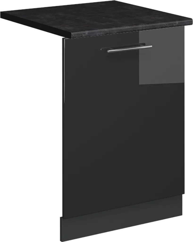Panneau de finition 60cm pour lave-vaisselle Vicco Anthracite Brillant