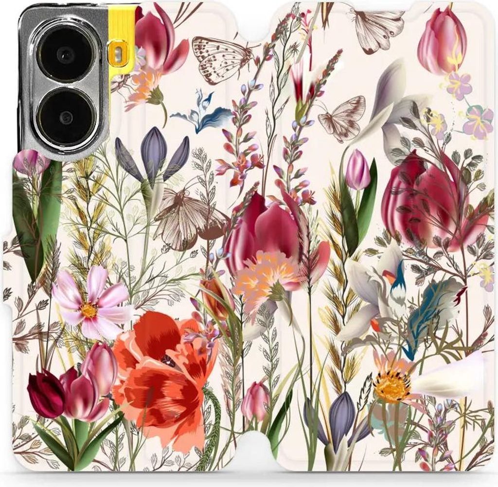 Handyhülle mit klappe für Xiaomi POCO X7 Pro, Mobiwear Book, Blumenstrauß