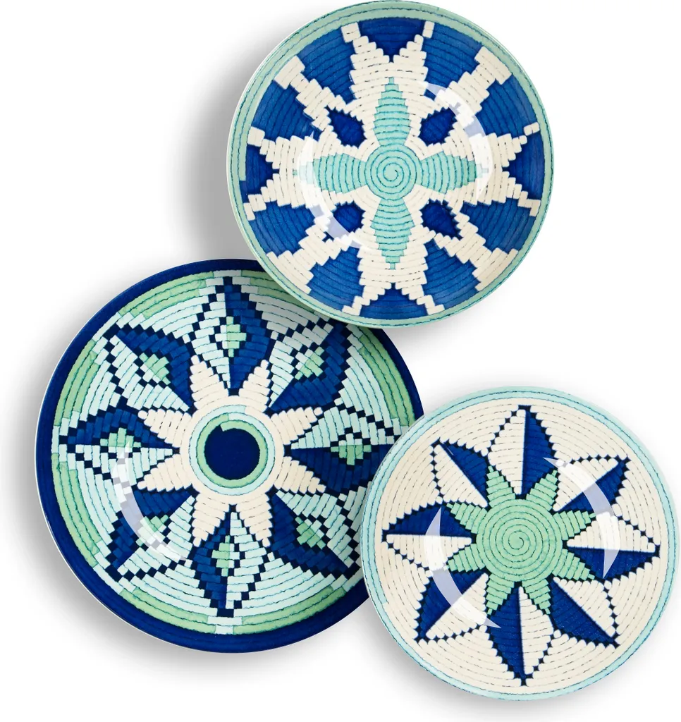 Offerta Set Piatti 12 Pezzi Excelsa Dakar Sea Ceramica Blu Bianco Online