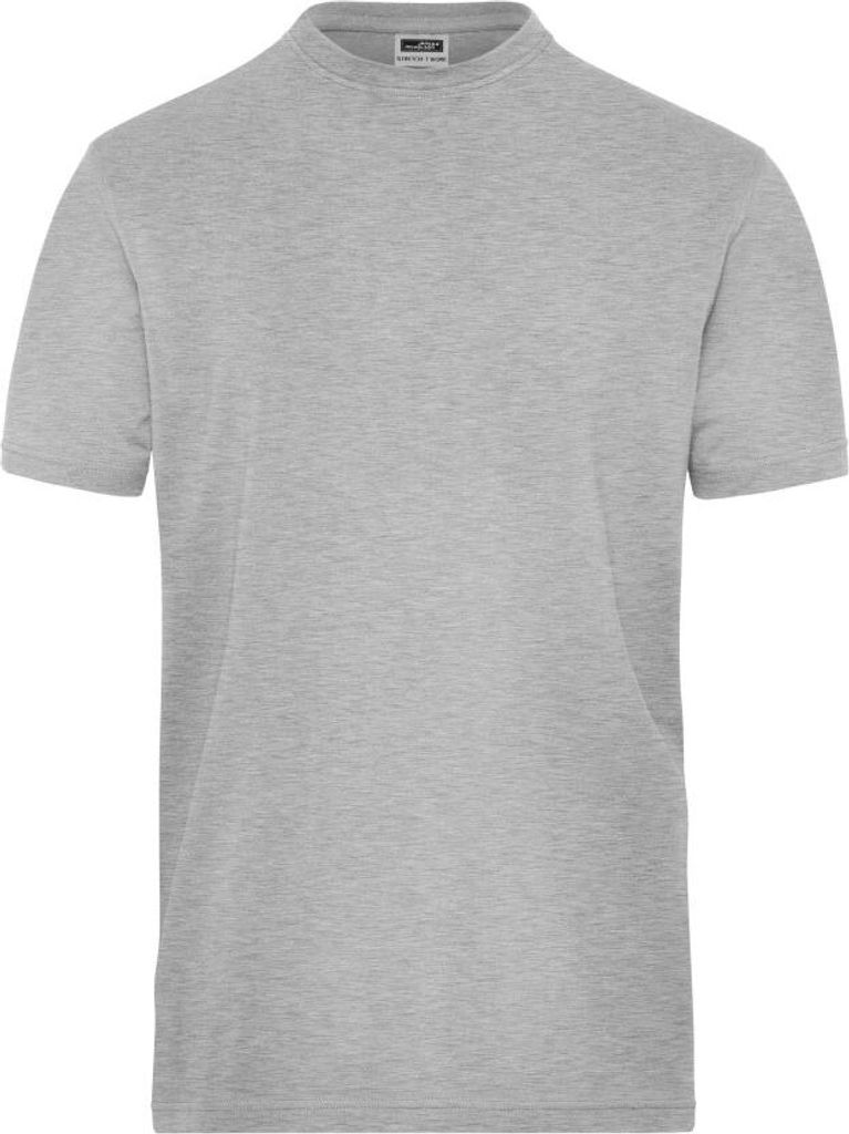 T-Shirt aus weichem Elastic-Single-Jersey grey-heather, Gr. 3XL
