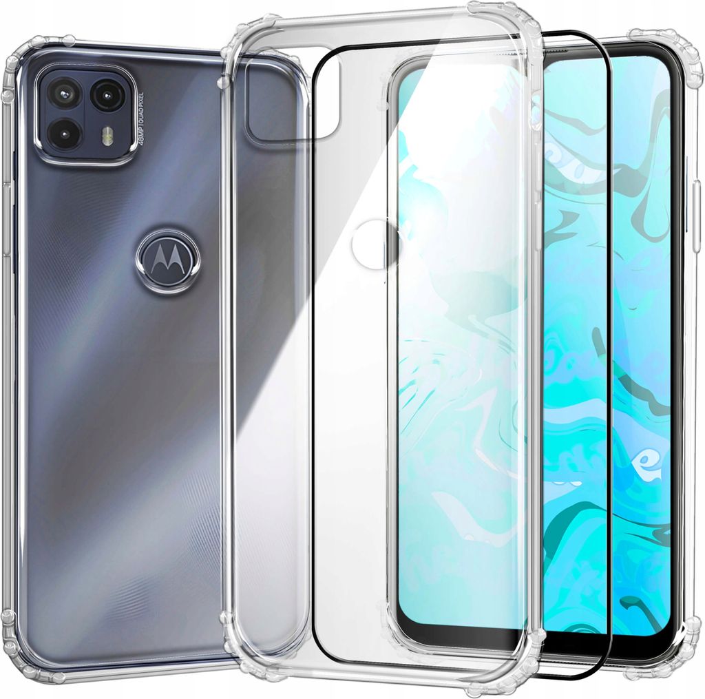 Schutzhülle Klar für MOTOROLA MOTO G50 5G hülle hüllen Transparent Slim Cover Clear Case Durchsichtig Bumper + Schutzfolie Glas