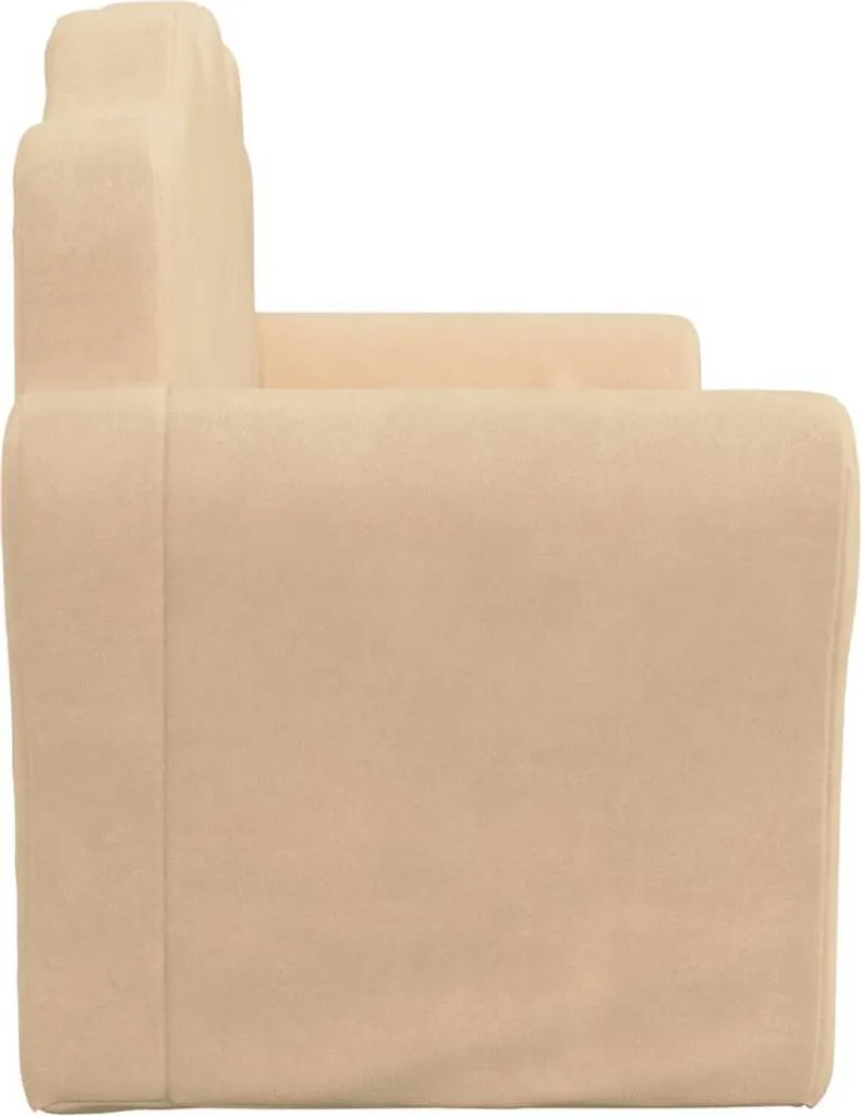 Divano Letto Bambini Peluche Crema vidaXL - Arredo Cameretta - 4