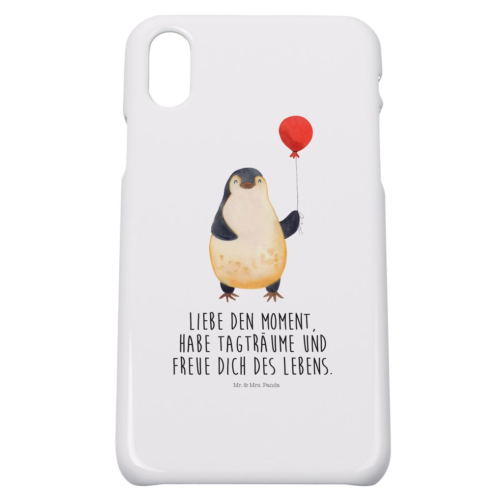 Mr. & Mrs. Panda Iphone 10 Handyhülle Pinguin Luftballon - Weiß - Geschenk, Fröhlich, Handy, Hülle, Cover, Glück, Freundin, Liebe, X