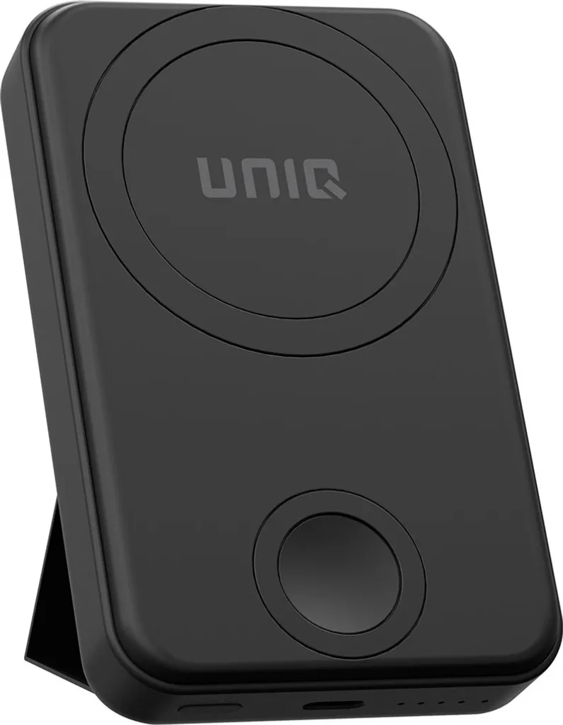 UNIQ Batterie MagSafe 6500mAh : Chargeur Sans Fil, Support & Watch - Noir