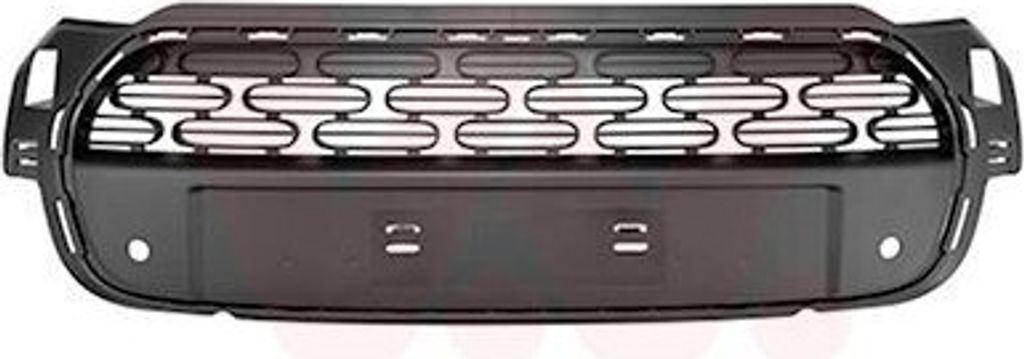 VAN WEZEL Lüftungsgitter Grill Stoßfänger für CITROËN C3 III (SX) mit Loch/Löchern für Einparkhilfe Schwarz