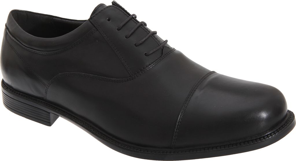 Roamers Herren Fuller Leder Oxford Schuhe DF617 (49,5 EU) (Schwarz)