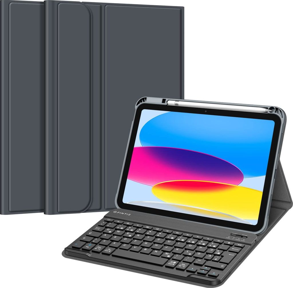 Fintie Tastatur Hülle für iPad 11.Generation 11" 2025, iPad 10. Generation 2022 10.9", Schutzhülle mit TPU Rückschale, Pencil Halter und magnet...