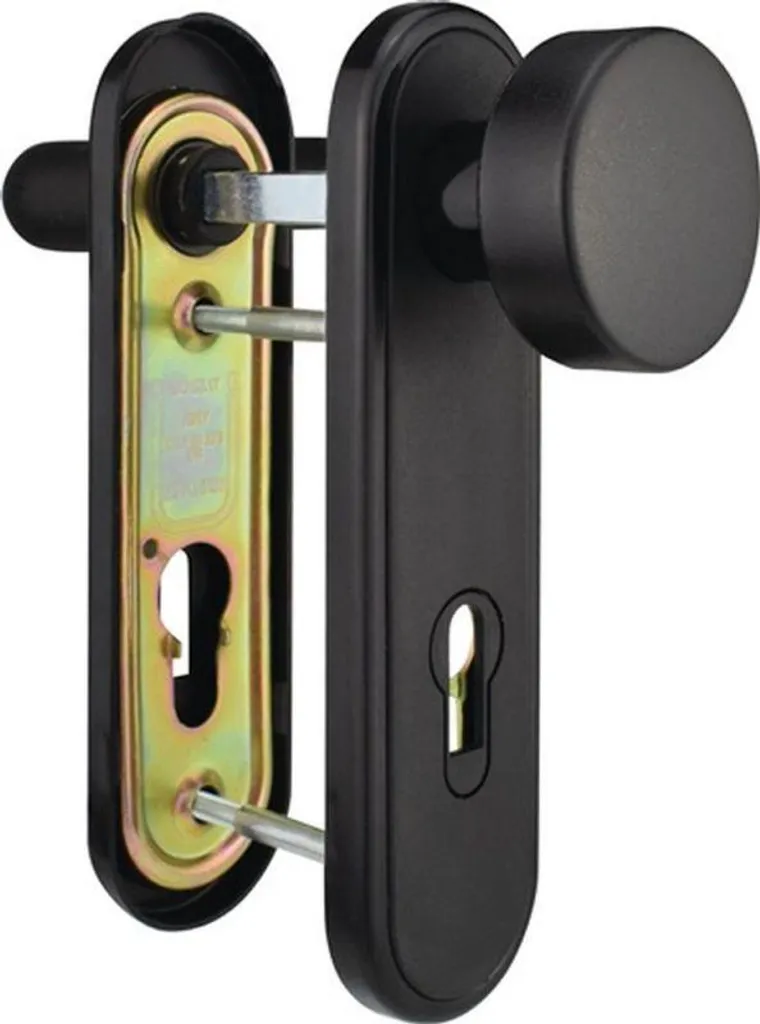 Bever 81PR Set Maniglie Tagliafuoco Nero per Porte 40-57mm PZ DIN L/R