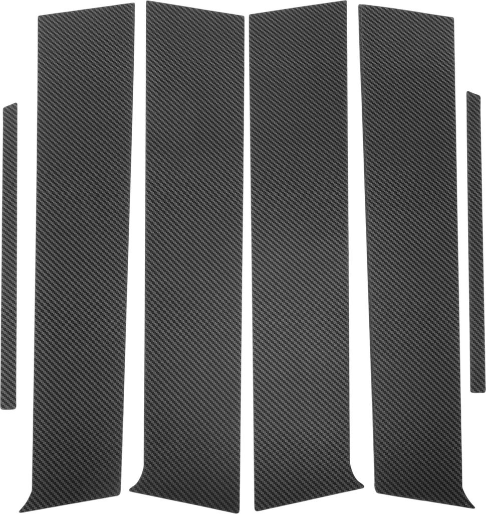 6 Stück Front Hinten Links Rechts Türsäulen Fensterleiste für Toyota Aqua 2011-2019 Kunststoff Carbonfaser