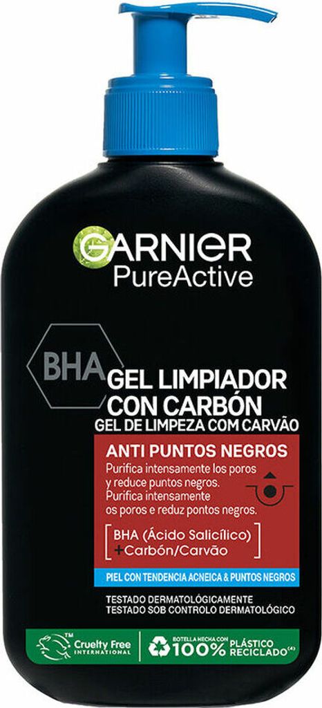 Garnier Pure Active Gel Limpiador Con Carbón 250ml