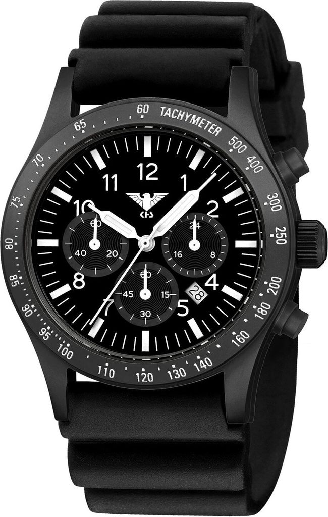 KHS PLABSSC.DB Herren-Solaruhr Platoon Chronograph Schwarz