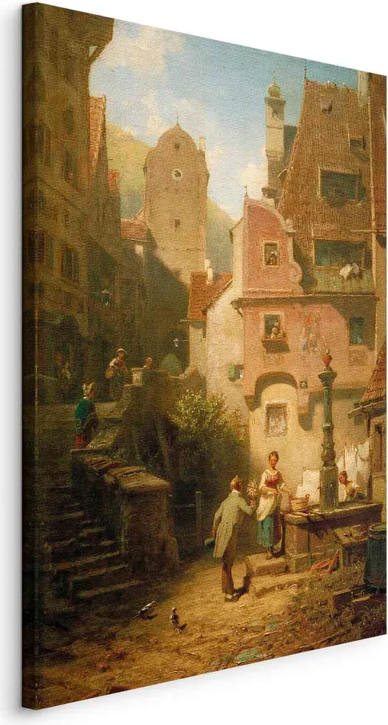 Regala un Quadro d'Autore: Carl Spitzweg Benemerito 60x90 cm Tela