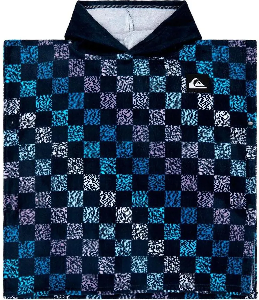 Peignoir à capuche Quiksilver bleu marine coton éponge pour garçon