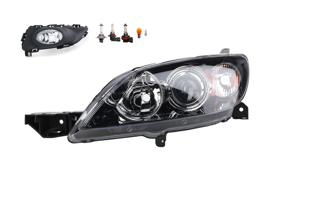 Johns, Scheinwerfer Halogen passend für Mazda 3 BK 10/03-05/09 HB3 H7 Li.+ Nebel+Leuch. BP4K510L0E BP4K510L0D BP4K510L0 BP4K510L0A BP4K510L0B BP4K...