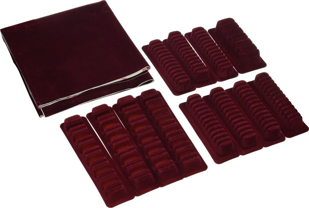 Rayen Besteck Organizer Modernes & auffälliges Design Inklusive Selbstklebend Anpassungsfähig Rot Maße: 22x54,99x3,48 cm