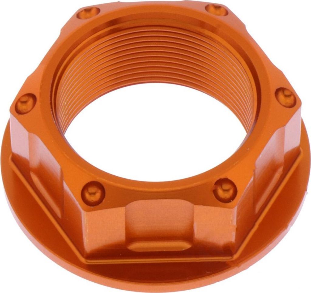 Mutter Lenkkopf JMP Bolt M24x1,00mm Aluminium orange für Honda CBF FA F / A N S ABS 125 / 250 / 300 / 350 / 360 / 400 / 450 / 500 / 550 / 600 / 650 /