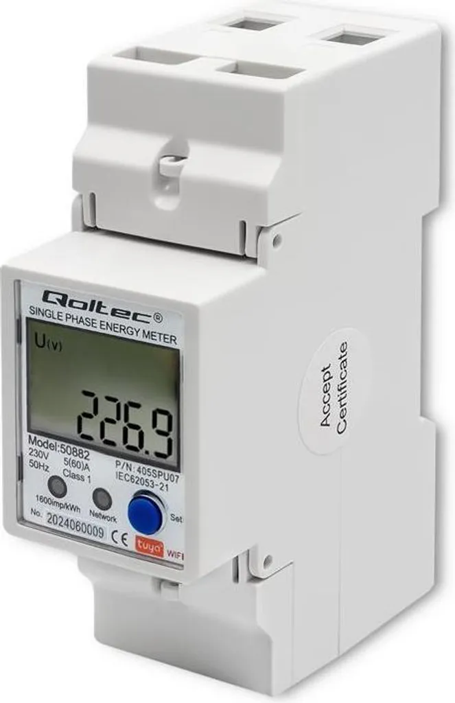 Compteur d'énergie WiFi 230V Qoltec : finissez-en avec le gaspillage