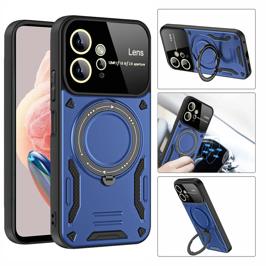 SEAHAI Cover Antiurto Per Xiaomi Redmi Note 12S 4G - Custodia Robusta Con Supporto Pieghevole Nascosto, Colore Verde. Protezione Militare A 360°. - 3