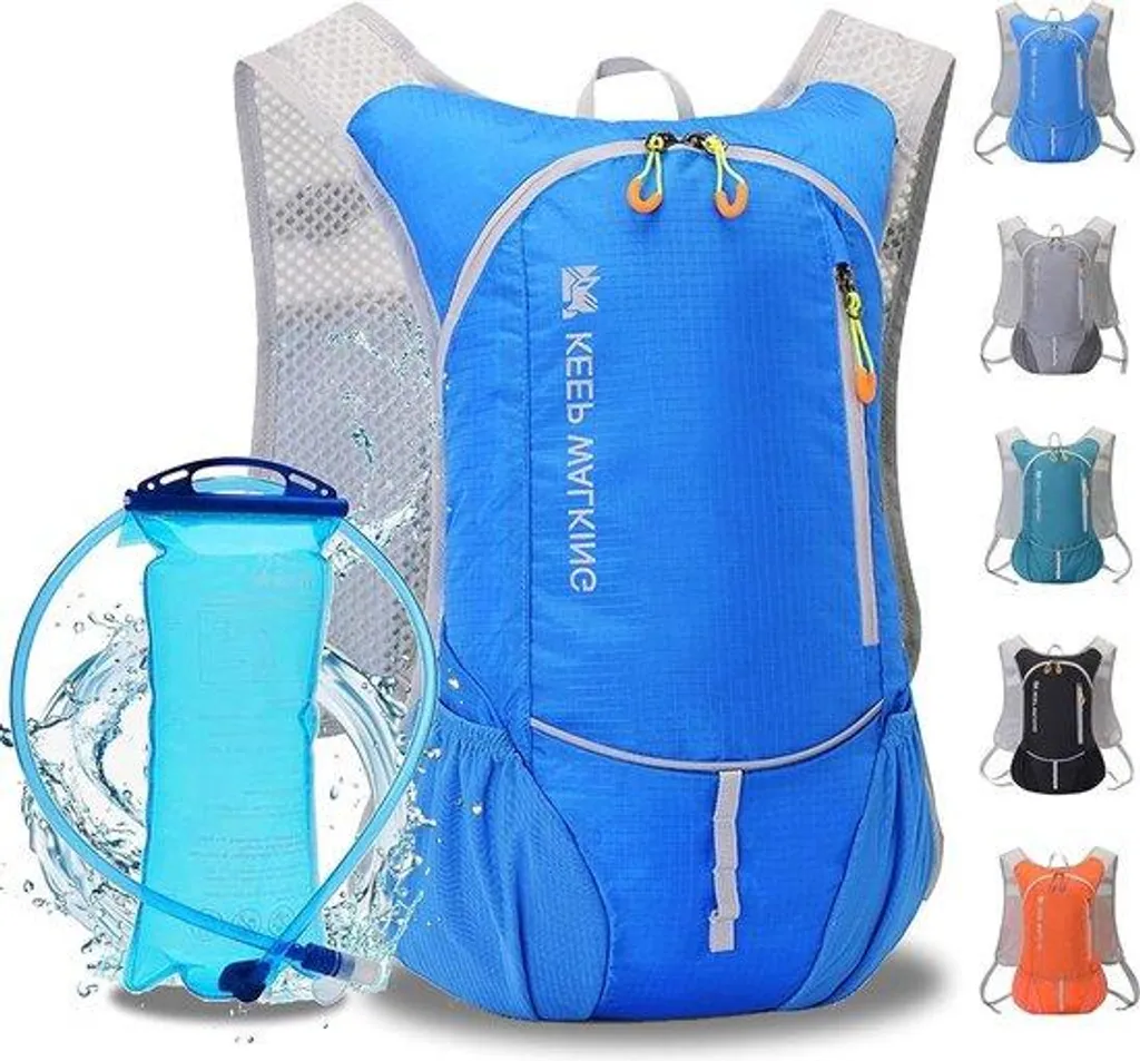 Sac à dos pour courir et randonner avec réservoir d'eau 2L intégré