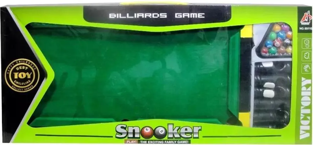 Billard Enfant en Bois avec 2 Queues Ergonomiques et Triangle de Rangement