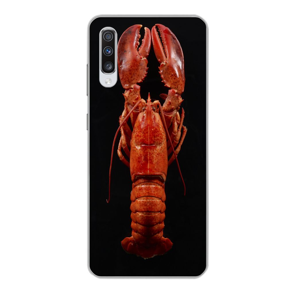 MuchoWow Handyhülle Schutzhülle Hülle für Samsung Galaxy A70 Krebs - Rot - Porträt Silikon Softcase Handy Hülle - Schutzhaube