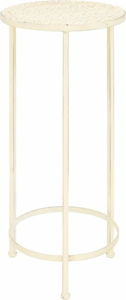 Supports pour fleurs vintage blanc en métal forgé ensemble de 3 pièces