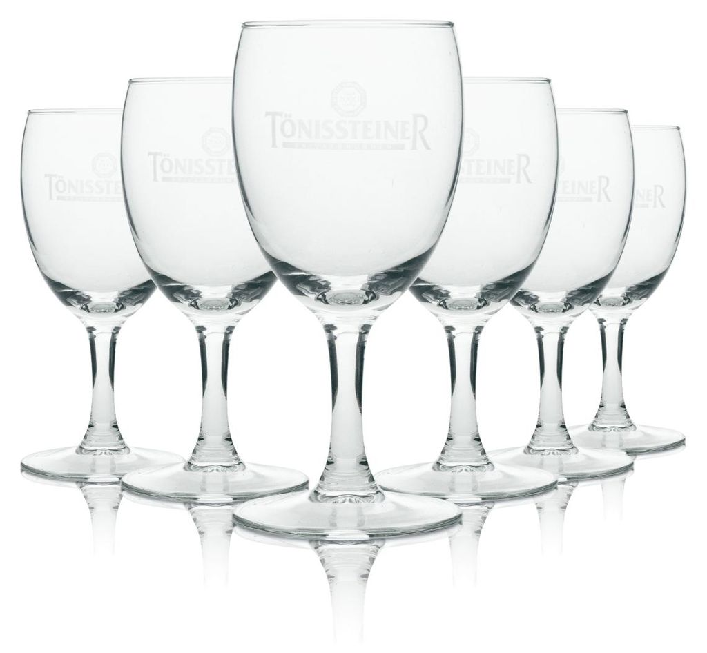 6x Tönissteiner Wasser Glas Kelch 19cl Rastal Produktbild 