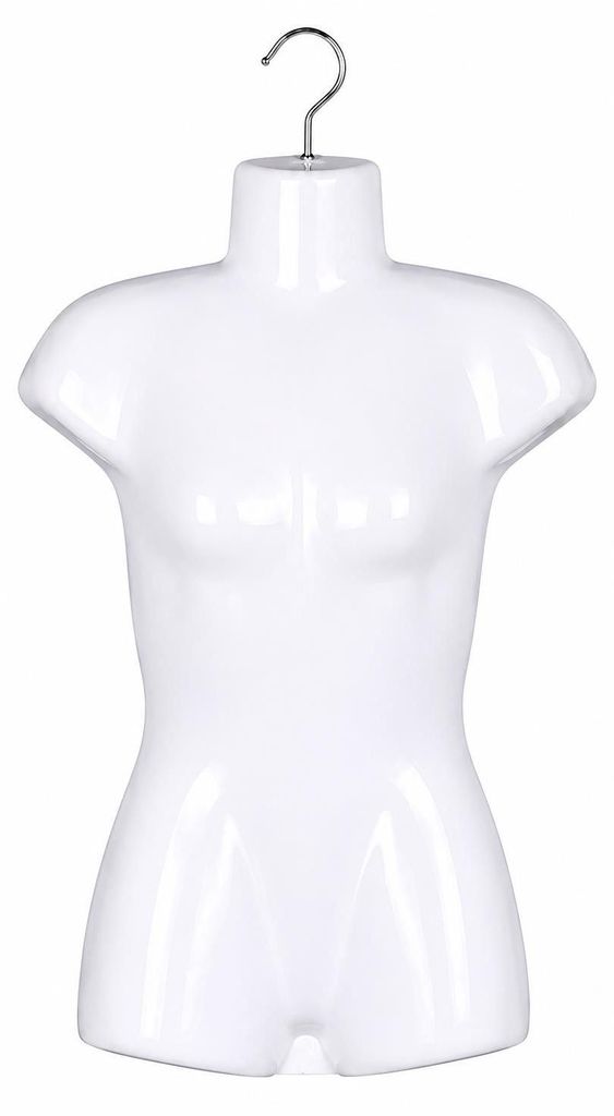 1 x Torso weiblich Teenager 50 cm Weiß – Damentorso Produktbild 